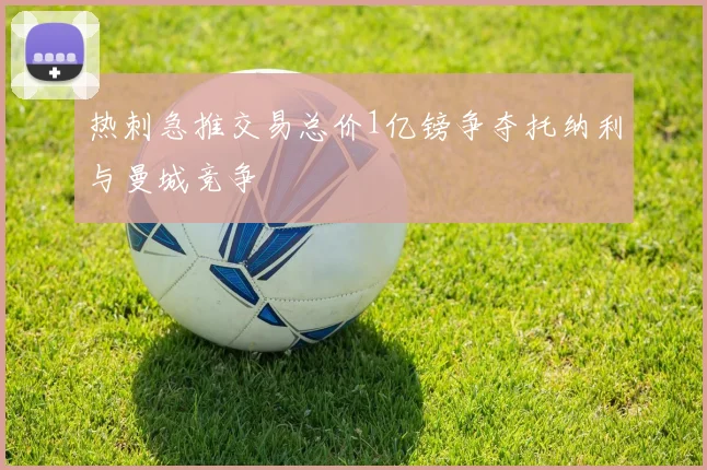 热刺急推交易总价1亿镑争夺托纳利与曼城竞争